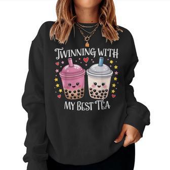 Twinning With My Bestie Twin Day Outfits Spirit Week Girls Women Sweatshirt - Thegiftio UK