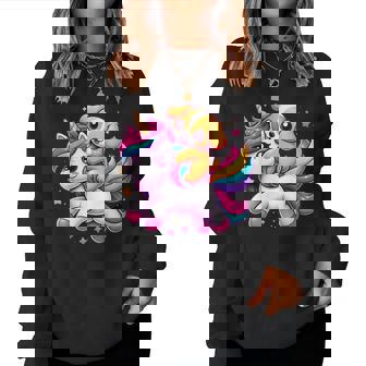 Unicorn Riding Puppy Para Niños Niñas Hombres Y Es Arcoíris Sudadera Mujer - Regaloses