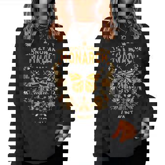 Vintage Butterfly The Only Orange Monarch I Want Nature Vibe Women Sweatshirt - Thegiftio