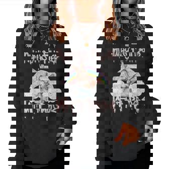 Vintage Chainsaw Bunny Rage Horror Movie Graphic レディーススウェットシャツ - Kawaiitshirt