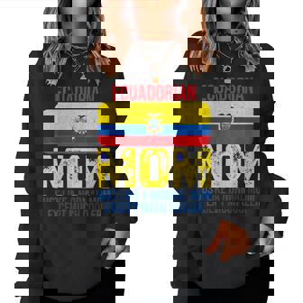 Vintage Ecuadorian Mom Ecuador Flag For Mother's Day Women Sweatshirt - Thegiftio