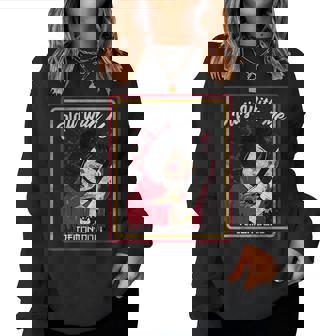 Vintage Horror Play With Me Haunted Ichimatsu Doll レディーススウェットシャツ - Kawaiitshirt