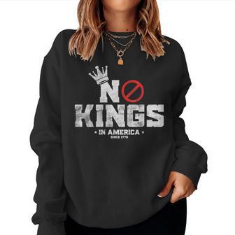 Vintage Patriotic No Kings In America Since 1776 Women Women Sweatshirt - Thegiftio UK