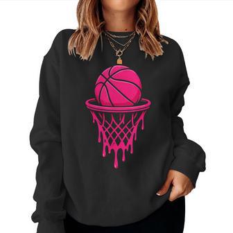 Vintage Pink Basketball Drip Toddler For Girl Women Sweatshirt - Thegiftio UK