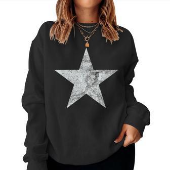 Vintage White Retro Star For & Women Boys & Girls Women Sweatshirt - Thegiftio UK