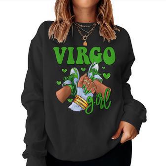 Virgo Girl Shoes Astrology Zodiac Sign Black Women Women Sweatshirt - Thegiftio UK