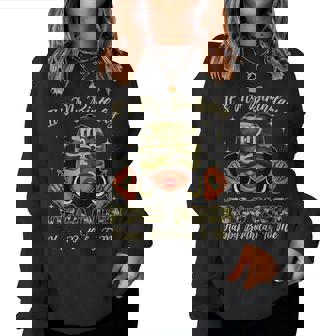 Virgo Queen Black Woman With Cap Camo It's My Birthday Girl Women Sweatshirt - Seseable