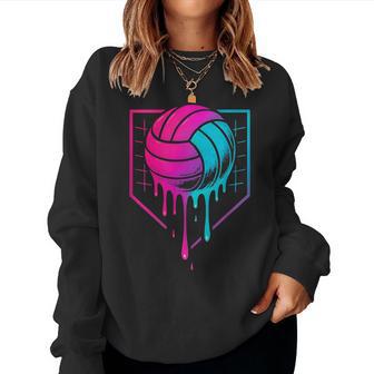 Volleyball Drip For Ns Ice Cream Drip Girls Volleyball Women Sweatshirt - Thegiftio UK