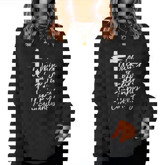 Walking By Faith Tripping Constantly Christian Jesus Women Sweatshirt - Thegiftio UK
