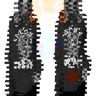 Watercolor Dog Mama Floral Great Dane Lovers Mother's Day Women Sweatshirt | Mazezy