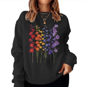 Wildflowers Floral Colorful Flowers Women Sweatshirt - Thegiftio UK
