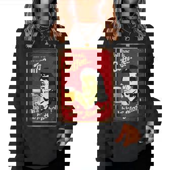 「Fall Back、Coffeeこれはアルコールの仕事だ」 おもしろプリント レディーススウェットシャツ - Kawaiitshirt