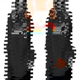 かわいいシャチave Theeapandas レディーススウェットシャツ - Kawaiitshirt