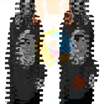 かわいいトップアフリカ系アメリカ人の黒人の女の子 レディーススウェットシャツ - Kawaiitshirt