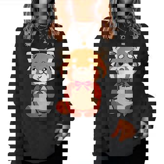 かわいいレッサーパンダ蝶ネクタイ かわいい動物園 日帰り旅行 男の子 女の子 キッズ レディーススウェットシャツ - Kawaiitshirt