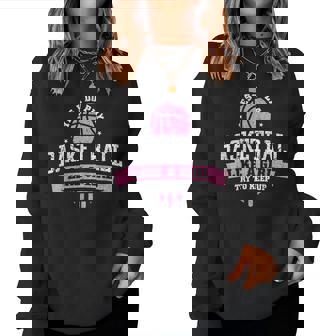 はい、私は女の子のようにバスケットボールをします レディーススウェットシャツ - Kawaiitshirt