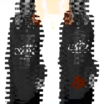 イタリアンカフェ Il Caffè Èita Coffee Is Life バリスタラテ 2 レディーススウェットシャツ - Kawaiitshirt