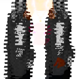 ウーパールーパーの女の子 レディーススウェットシャツ - Kawaiitshirt