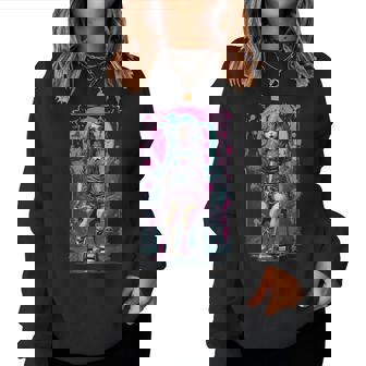 オカルト ゴシック E-Girl ゴスガール 美的 アニメ デザイン レディーススウェットシャツ - Kawaiitshirt