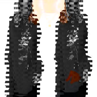 オードリー・ヘプバーンの花 長袖tシャツ レディーススウェットシャツ - Kawaiitshirt