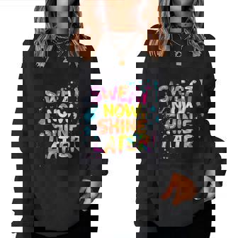 カラフルな汗が今輝き、男の子と女の子のためのステートメント。 レディーススウェットシャツ - Kawaiitshirt