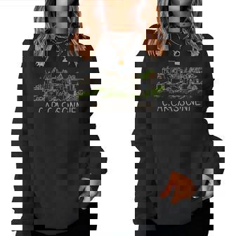 カルカソンヌ市 フランス お土産ギフト 男性 女性 レディーススウェットシャツ - Kawaiitshirt