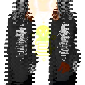 キッズ 3歳 赤ちゃん トリケラトプス 誕生日 恐竜 男の子 女の子 レディーススウェットシャツ - Kawaiitshirt