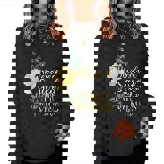 キリスト教聖書の言葉 蝶 バラの花 ヨハネ3 レディーススウェットシャツ - Kawaiitshirt