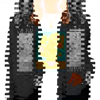 ゴッホ 面白いtシャツ ひまわり 名作 アート 花 印象派 絵画 メンズ レディース 服 美術 油彩画 レディーススウェットシャツ - Kawaiitshirt