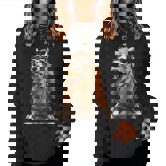 サングラスをかけた馬 馬の女の子 ライダー 甘い馬 レディーススウェットシャツ - Kawaiitshirt