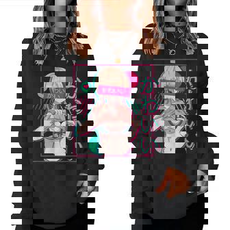 スケベなアニメの女の子 レディーススウェットシャツ - Kawaiitshirt