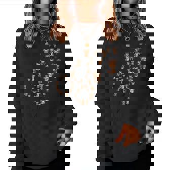 タンポポ ヨークシャー テリアの花、花のヨーキー ツリー レディーススウェットシャツ - Kawaiitshirt