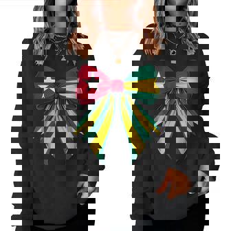 トーゴ トーゴ語 プライド コケット リボン 旗 女の子 ママ レディーススウェットシャツ - Kawaiitshirt