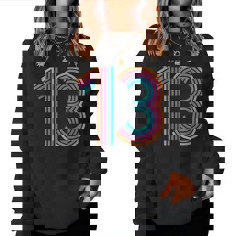ナンバー13 13周年 男の子 女の子 13歳の誕生日 レディーススウェットシャツ - Kawaiitshirt