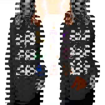 ハロウィンカラフルスペクタクル：9のお化けの魔法の夜 For And Men レディーススウェットシャツ - Kawaiitshirt