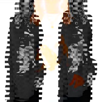 ビーグルシャツ ビーグルtシャツ Love Is Dog Mom Dad 子犬 ペット キュート レディーススウェットシャツ - Kawaiitshirt