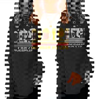 ビール 酒 面白いtシャツ No Beer No Life 飲み おもしろ 飲み会 のんべえ メンズ ネタ 服 レディーススウェットシャツ - Kawaiitshirt