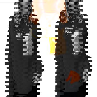 ビールをすすめるねこ2 猫 ビール Cat Beer レディーススウェットシャツ - Kawaiitshirt