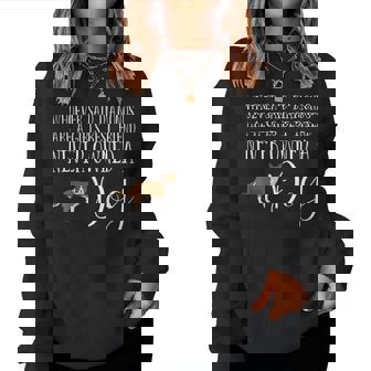 ボーダーコリー ギフト 犬 レッド オレンジ ブラウン 女の子 親友 レディーススウェットシャツ - Kawaiitshirt