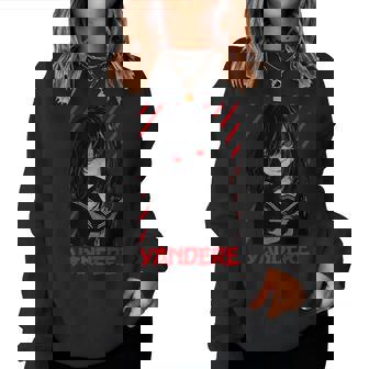 ヤンデレ アニメ 女の子 かわいい エモ ゴス オタク アニメ マンガ好き レディーススウェットシャツ - Kawaiitshirt