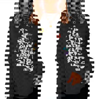 レトロ Groovy Im Lucila Doing Lucila Things 面白い母 レディーススウェットシャツ - Kawaiitshirt