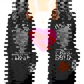 ロブスターが大好きな女の子です。ザリガニ ロブスター レディーススウェットシャツ - Kawaiitshirt