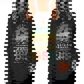 ヴィンテージ 1955 ギフト 男性 女性 長寿祝い 1955年生まれ 還暦祝い ユニークな誕生日プレゼント レディーススウェットシャツ - Kawaiitshirt