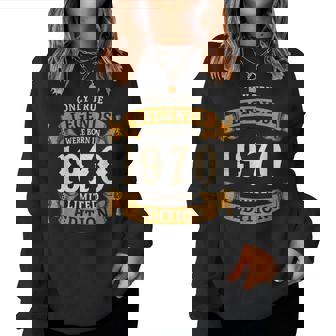 ヴィンテージ 1970 ギフト 男性 女性 長寿祝い 1970年生まれ ユニークな誕生日プレゼント レディーススウェットシャツ - Kawaiitshirt