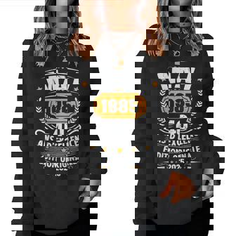 ヴィンテージ 1985年5月 40歳の誕生日プレゼント 男性 女性 レディーススウェットシャツ - Kawaiitshirt