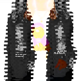 古希祝い 猫 ねこ ちゃんちゃんこ 男性 女性 猫好き 古希 お祝い 70歳 かわいい おもしろ オレンジ猫 レディーススウェットシャツ - Kawaiitshirt