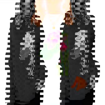 咲く蓮の花 蓮の花 ハス ヴィンテージ 日本美術 小原古邨 新版画 レディーススウェットシャツ - Kawaiitshirt