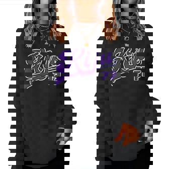 喜寿祝い 野球 野球好き 野球ユニフォーム風 Kiju 文字 父 母 男性 女性 おもしろ 77歳 誕生日 レディーススウェットシャツ - Kawaiitshirt