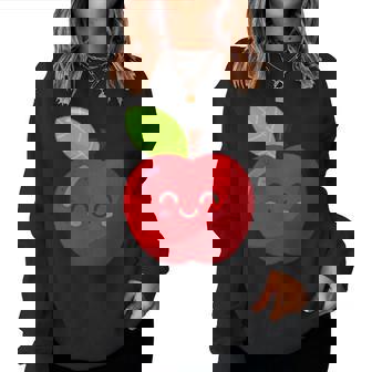 子供、女性、男性向けのミニマルな甘いリンゴ レディーススウェットシャツ - Kawaiitshirt