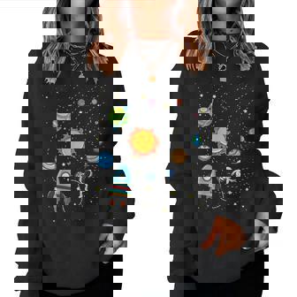 宇宙 惑星 太陽系 宇宙飛行士 オタク キッズ 男の子 女の子 レディーススウェットシャツ - Kawaiitshirt